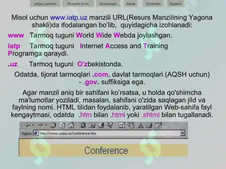 Microsoft Internet Explorer dasturida ishlash 5