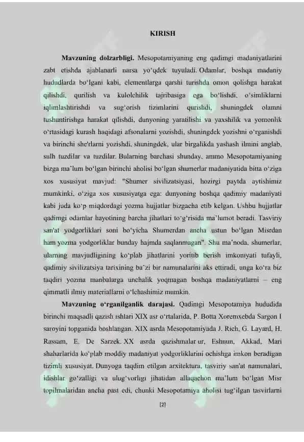 QADIMGI MESOPOTAMIYA MADANIYATI 2