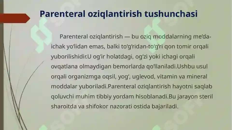 Parenteral oziqlantirish 3
