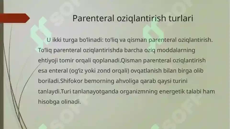 Parenteral oziqlantirish 6