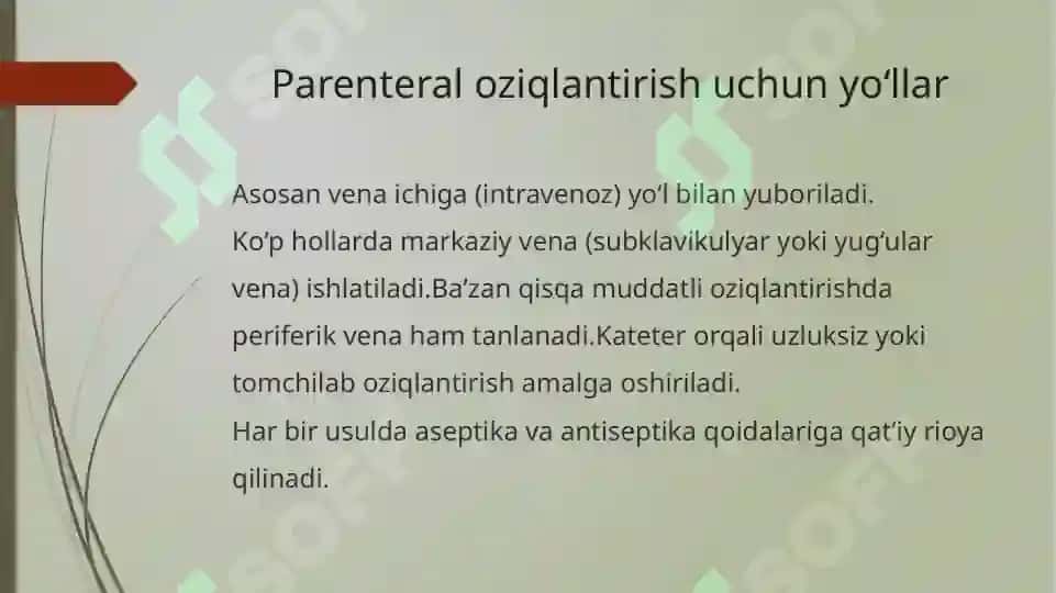 Parenteral oziqlantirish 7