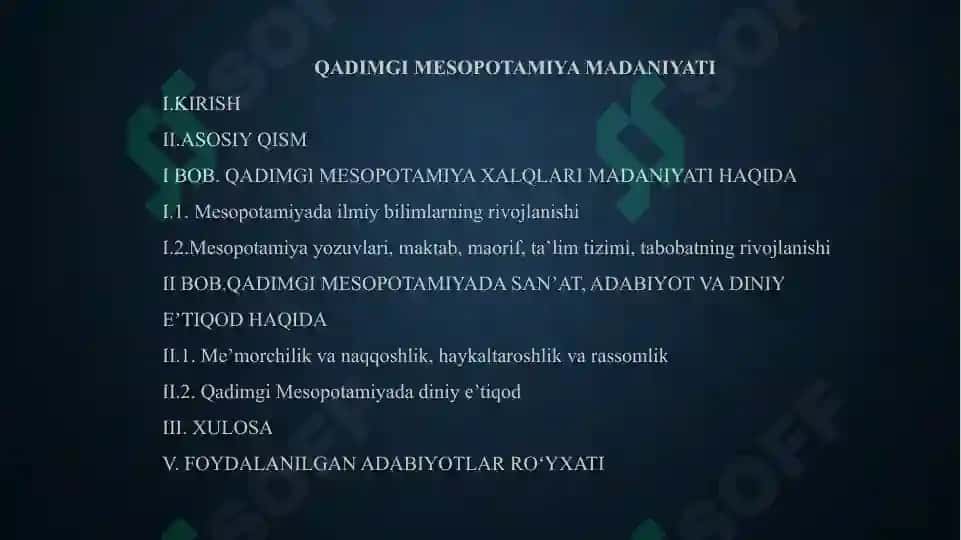 QADIMGI MESOPOTAMIYA MADANIYATI 2