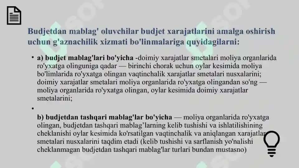 Budjet tashkilotlarida smetalar hamdashtatlar jadvalini tuzish, tasdiqlash va taqdim etish tartibi 6