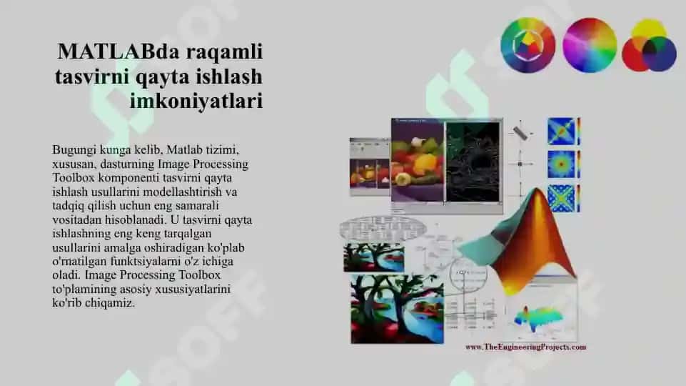Image Processing Toolbox komponenti tasvirni qayta ishlash MATLAB 2