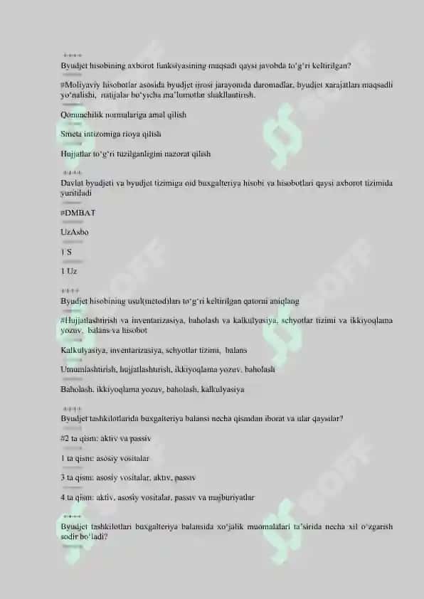 Budjet hisobi fanidan 3