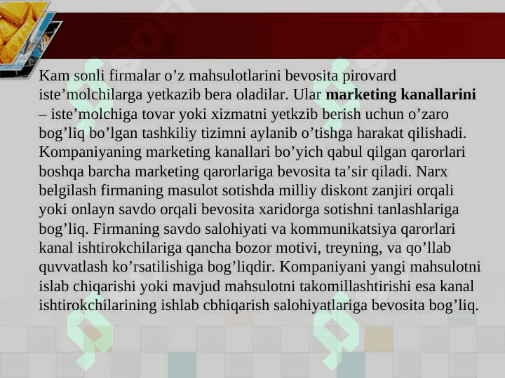 Sotish siyosati(distributsiya) 5