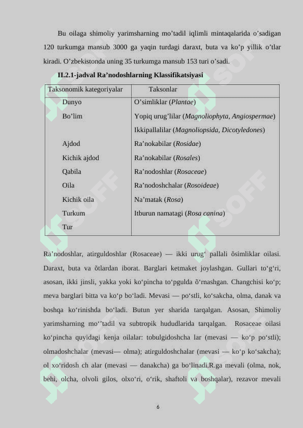 Ra’nodoshlar oilasi 6