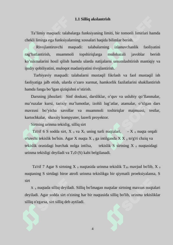 Silliq akslantrishlar 4