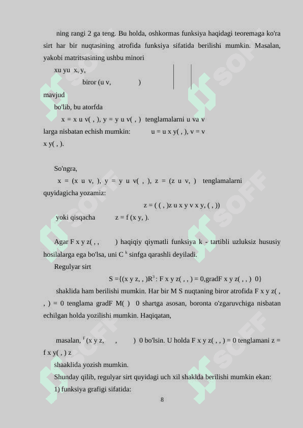 Silliq akslantrishlar 8