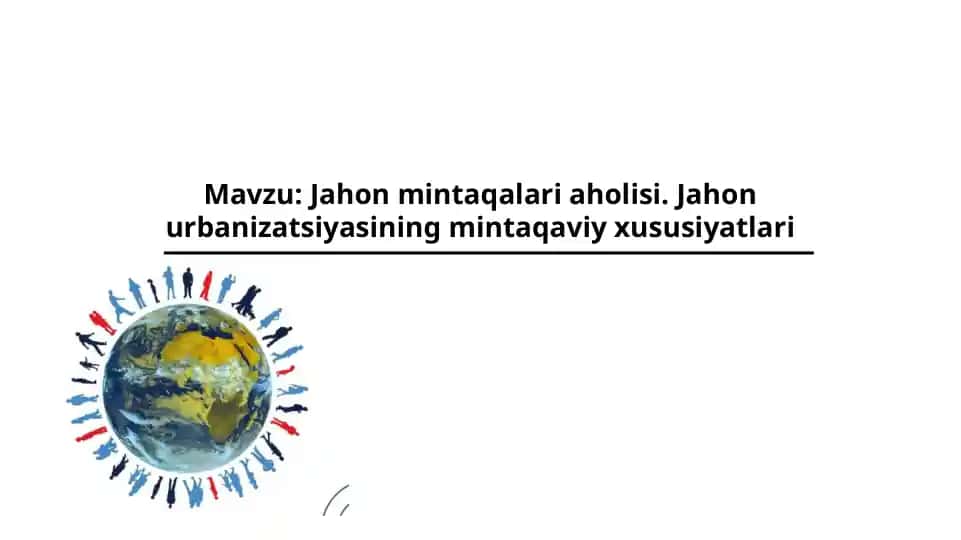 Jahon mintaqalari aholisi 1