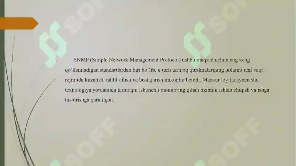 SNMP Protokoli yordamida tarmoqni monitoring qilish tizimini loyihalash va ishga tushirish 4