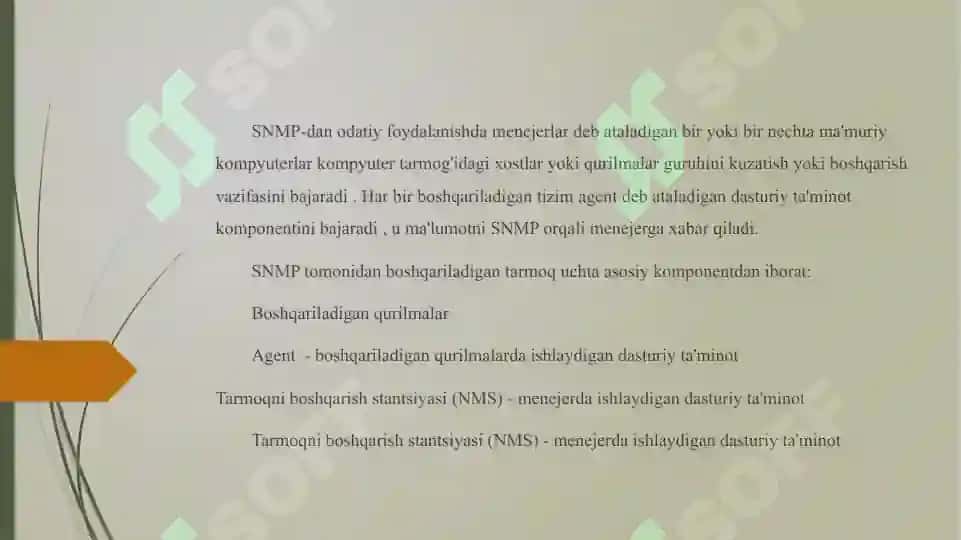 SNMP Protokoli yordamida tarmoqni monitoring qilish tizimini loyihalash va ishga tushirish 8