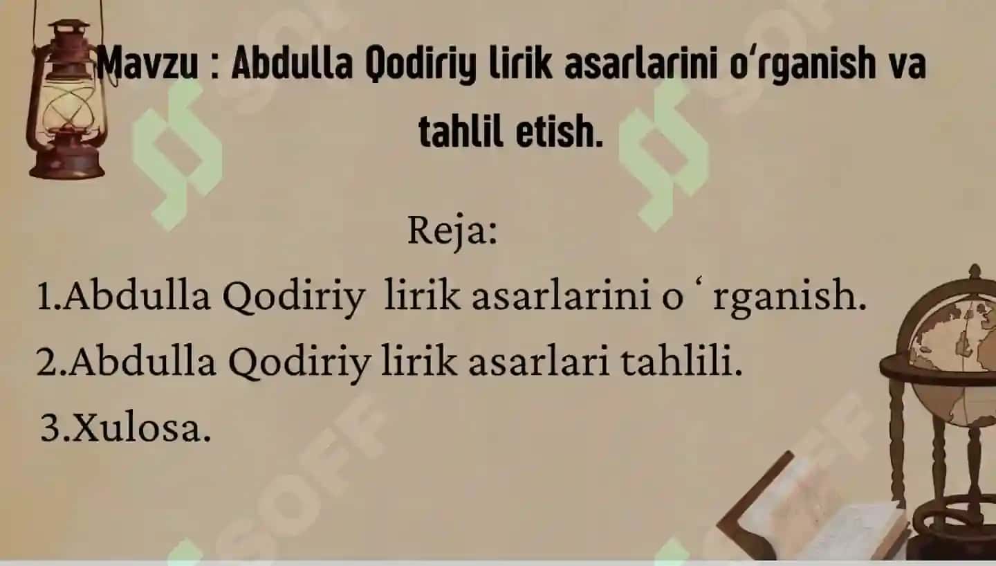 Abdulla Qodiriy lirikasi 2