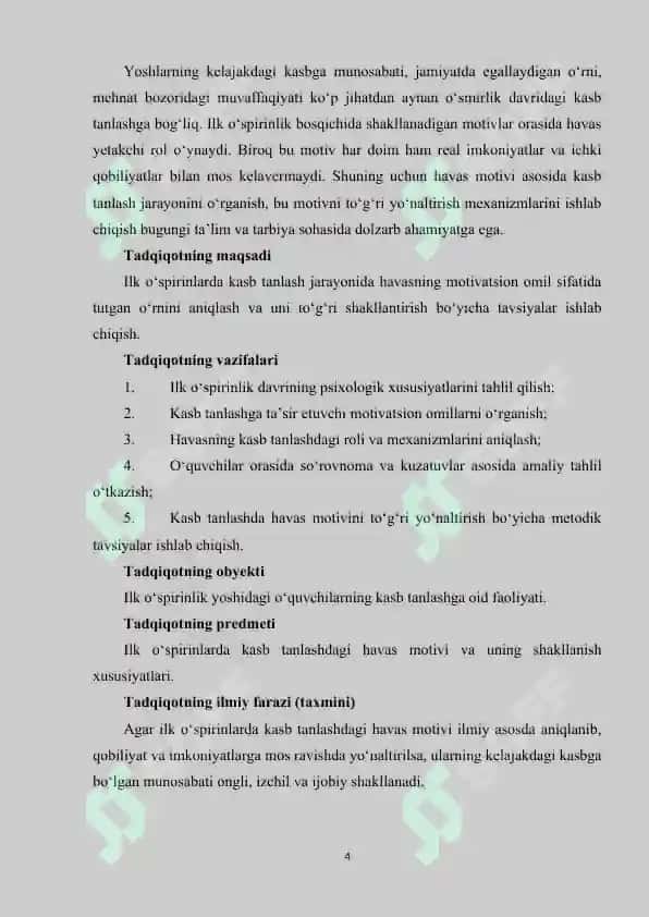 ILK O’SPIRINLARDA HAVAS KASB TANLASHDAGI YETAKCHI MOTIV SIFATIDA 4