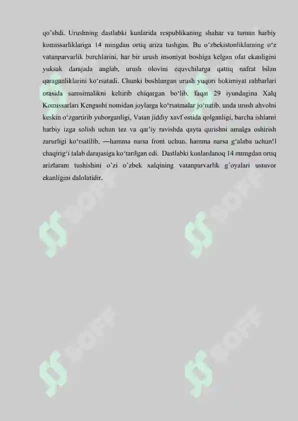 Ikkinchi jahon urushida qozonilgan gʻalabaga oʼzbek xalqining qoʼshgan xissasi. 4