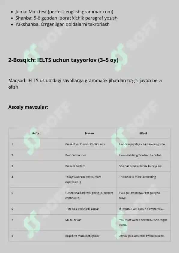 Grammar study plan 3