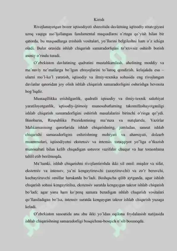 Ishlab chiqarishning texnik va iqtisodiy samaradorligini baholash. 3