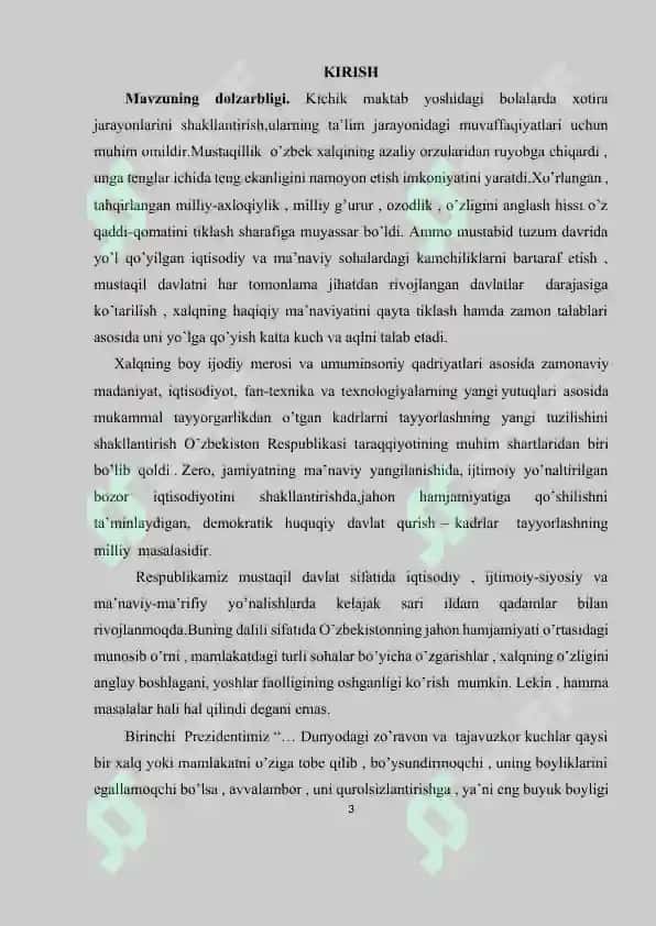 KICHIK MAKTAB YOSHIDAGI BOLALARDA XOTIRA JARAYONINI SHAKLLANTIRISHNING O’ZIGA XOS XUSUSIYATLARI.docx 3