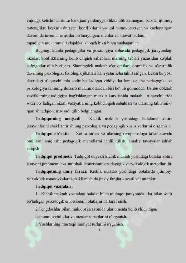 KICHIK MAKTAB YOSHIDAGI BOLALARDA XOTIRA JARAYONINI SHAKLLANTIRISHNING O’ZIGA XOS XUSUSIYATLARI.docx 5