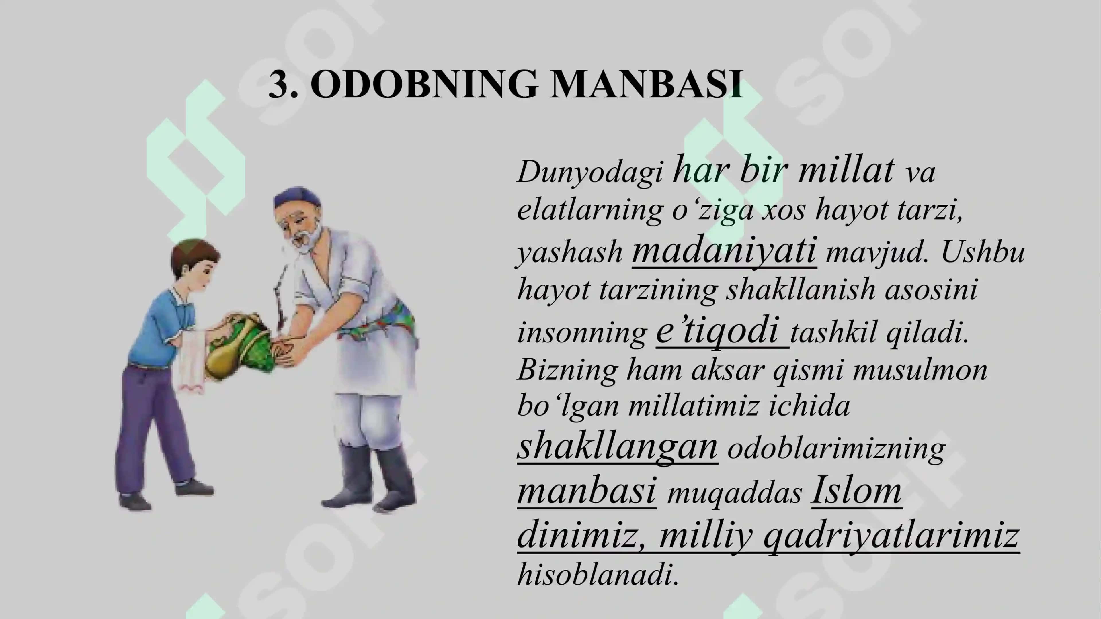 Ijtimoiy odoblar 6