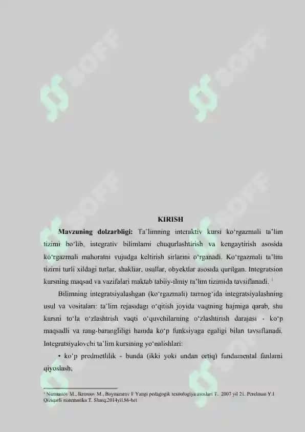 Matematikadan integrativ o‘qitish samaradorligini oshirish omili sifatida 2