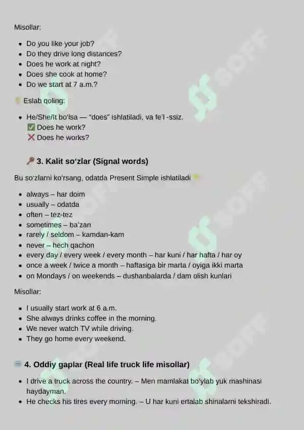 Present Simple 3