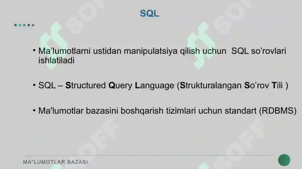 MA`LUMOTLAR BAZASIDA RЕLYATSION MODЕL VA MUNOSABATLAR 3