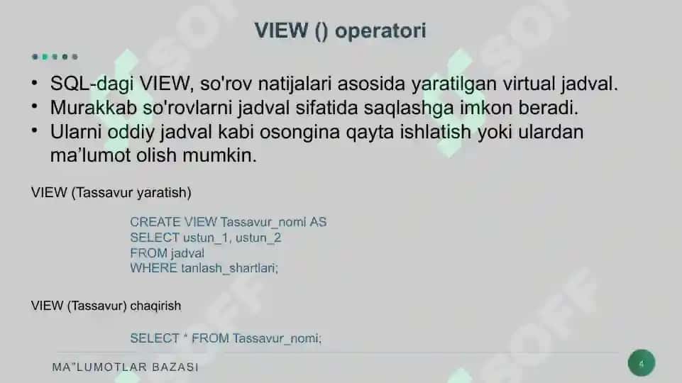 TRANZAKSIYALARNI BOSHQARISHDA SO‘ROVLAR YARATISH VA QAYTA ISHLASH 4