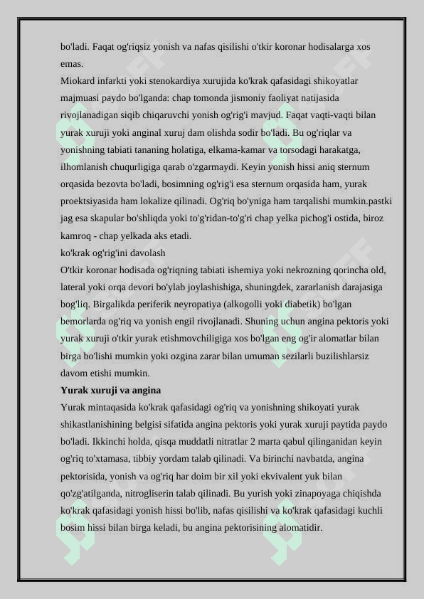 KO’KS ORALIG’I KASALLIKLARI 2