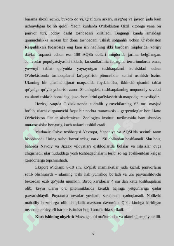 TOSHBAQALAR TURKUMI, ASOSIY VAKILLARI, TARQALISHI 5