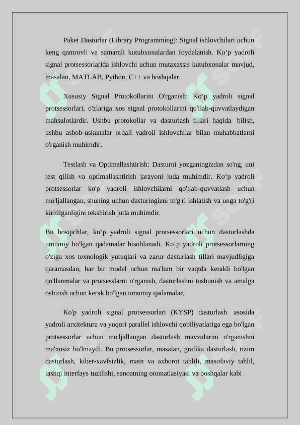 Ko‘p yadroli signal protsessorlarini dasturlash 4