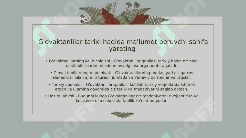 G'ovaktanlilar 3