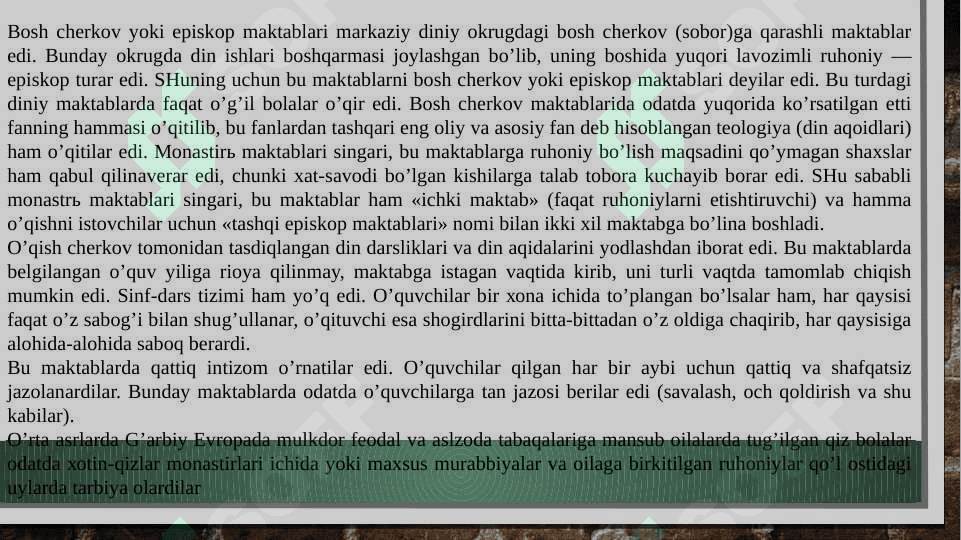 O’rta asrlarda  G’arbiy yevropada xristian dini 4