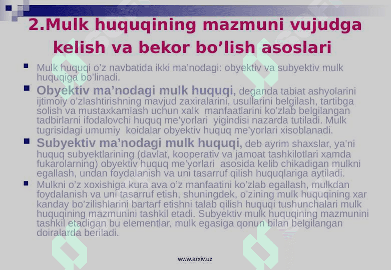 Mulk huquqi 6