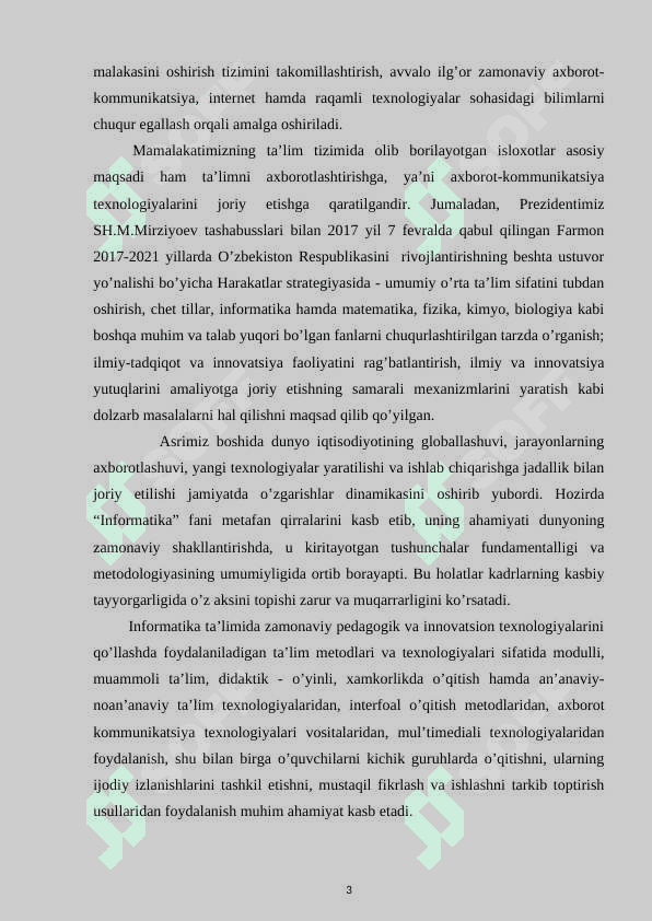 Matn protsessorida hujjatlarda bilan ishlash mavzusini o'qitishda innovatsion texnologiyalardan foydalanish 3