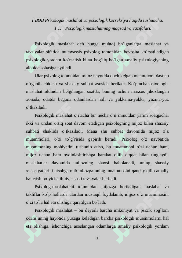 Psixologik maslaxat tamoyillari 6