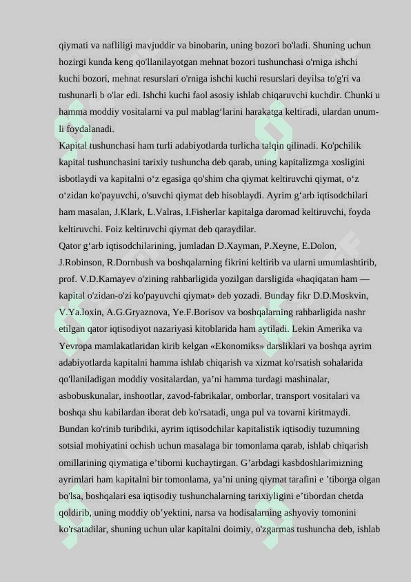 ISHLAB CHIQARISHNING IQTISODIY VA IJTIMOIY SAMARADORLIGI 7