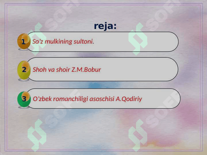 Navoiy Bobur Qodiriy va jahon adiblari so’z sa’nati namunasi 2
