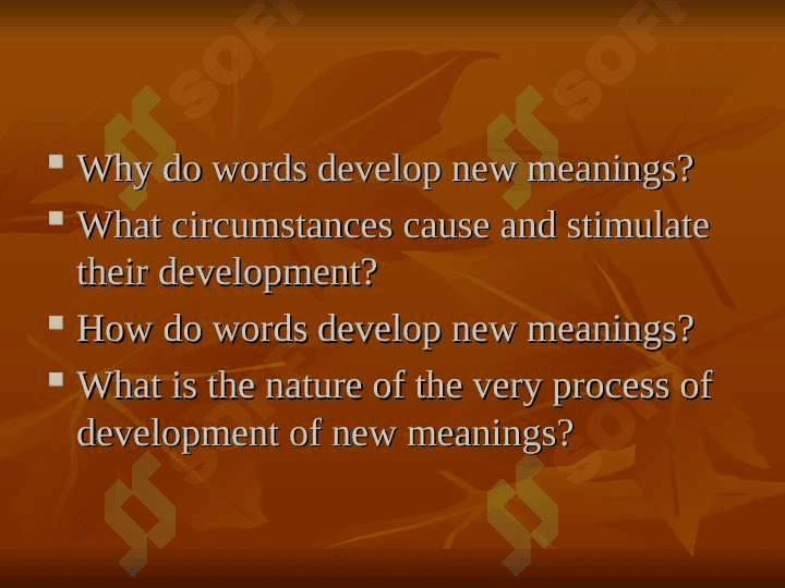 Semantic Change 3