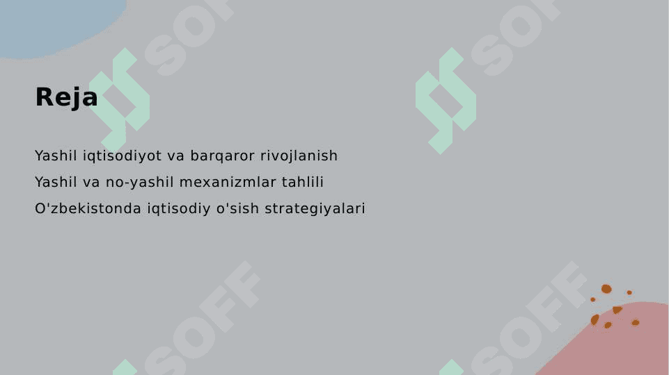 YASHIL  IQTISODIYOTNI RIVOJLANTIRISHNING YASHIL IQTISODIY  VA NO YASHIL IQTISODIY  MEXANIZMLARINI ISHLAB CHIQARISH 2