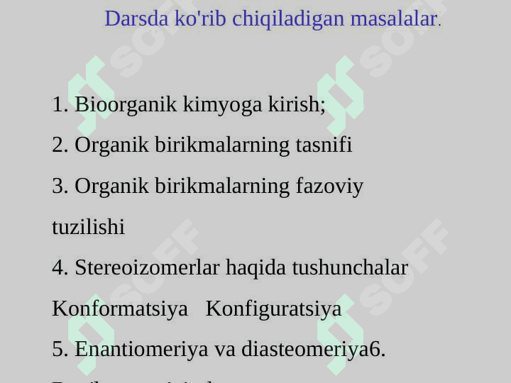 ORGANIK BIRIKMALARNING TASNIFI, NOMENKLATURASI. ORGANIK BIRIKMALARNING FAZOVIY TUZILISHI 2