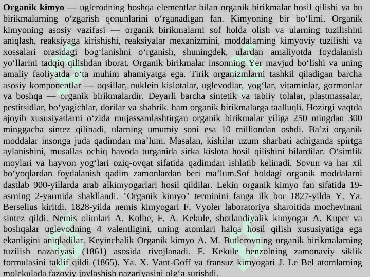 ORGANIK BIRIKMALARNING TASNIFI, NOMENKLATURASI. ORGANIK BIRIKMALARNING FAZOVIY TUZILISHI 3