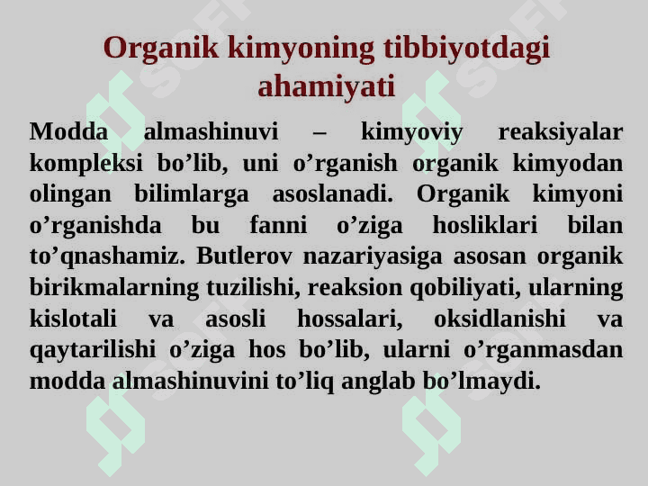 Organik kimyoga kirish. Organik birikmalar. Mono-, poli-, geterofunksional birikmalar. Tuzilishi va hossalari 4