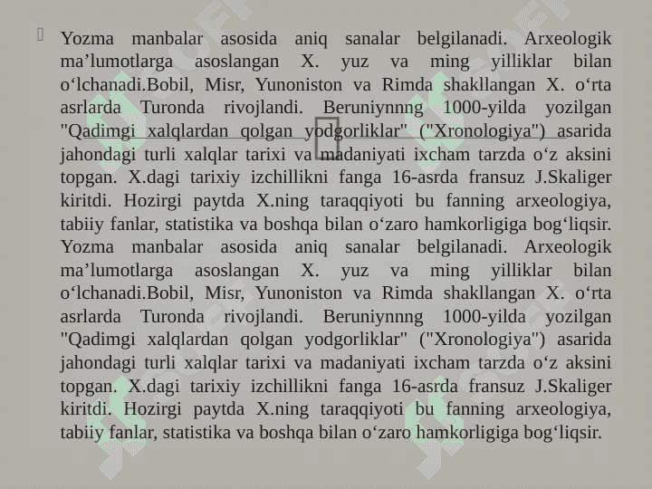 Xronologiya fani xaqida 6