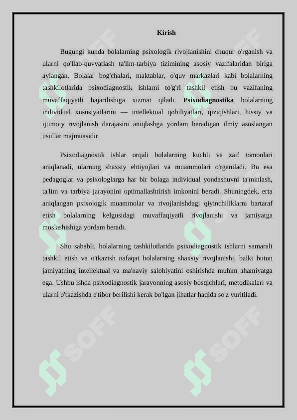 Bоlalarning tashkilotlarida psixоdiagnostik ishlarni tashkil etish 2