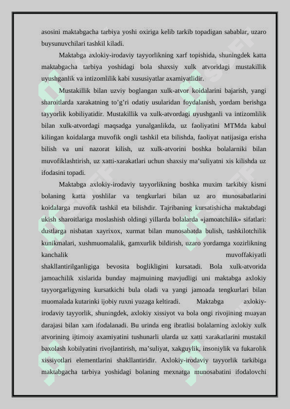 Bоlalarning tashkilotlarida psixоdiagnostik ishlarni tashkil etish 7