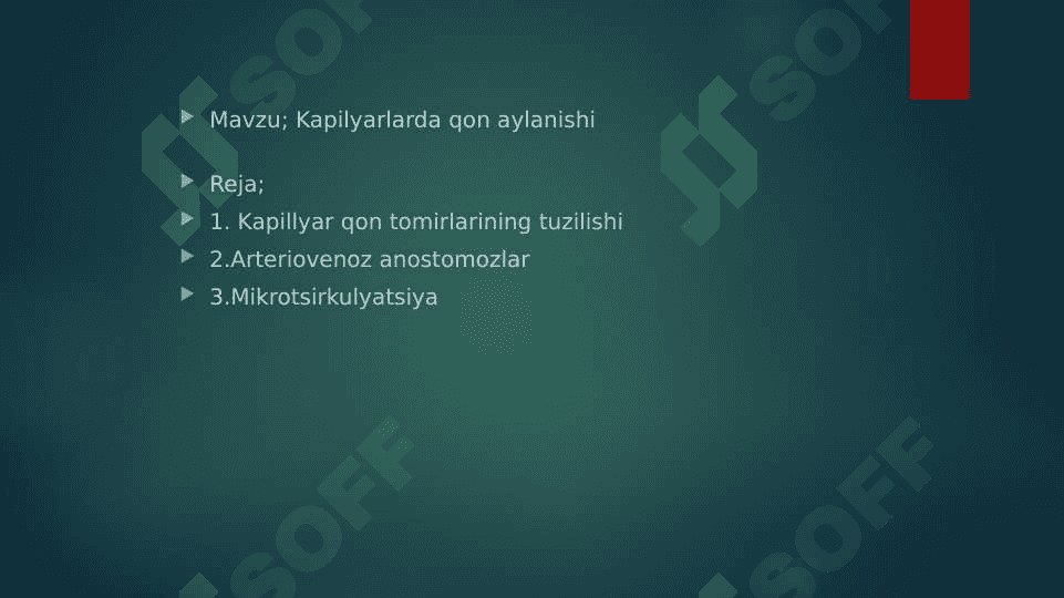 Kapilyarlarda qon aylanishi 2