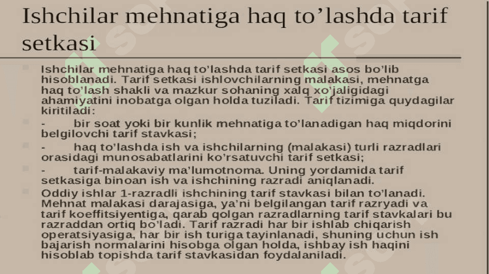 Sanoatda kadrlar va mehnatga haq to’lash 3