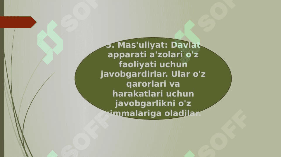 Davlat apparatini tashkil etish va faoliyatini  amalga oshirish tamoyillari. Davlat funksiyalari tushunchasi 6