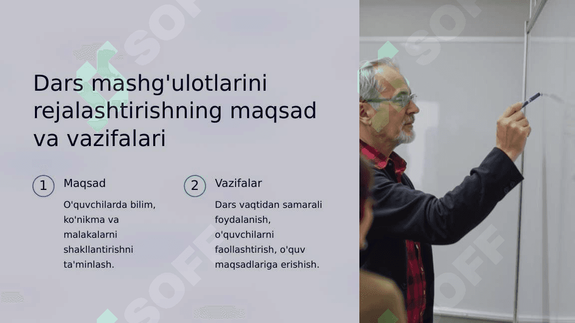 Bir soatlik dars mashg’ulotini rejalashtirish 2